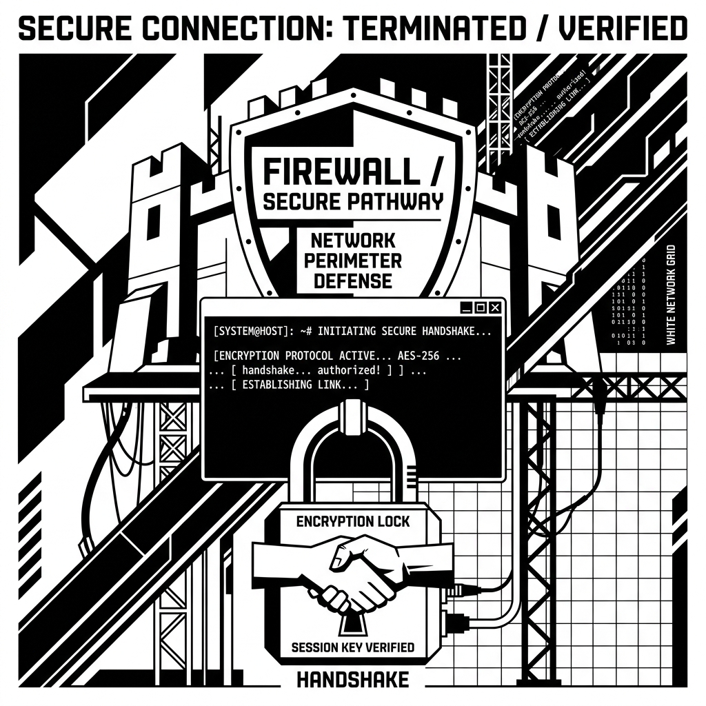 Secure Connection Handshake Graphic